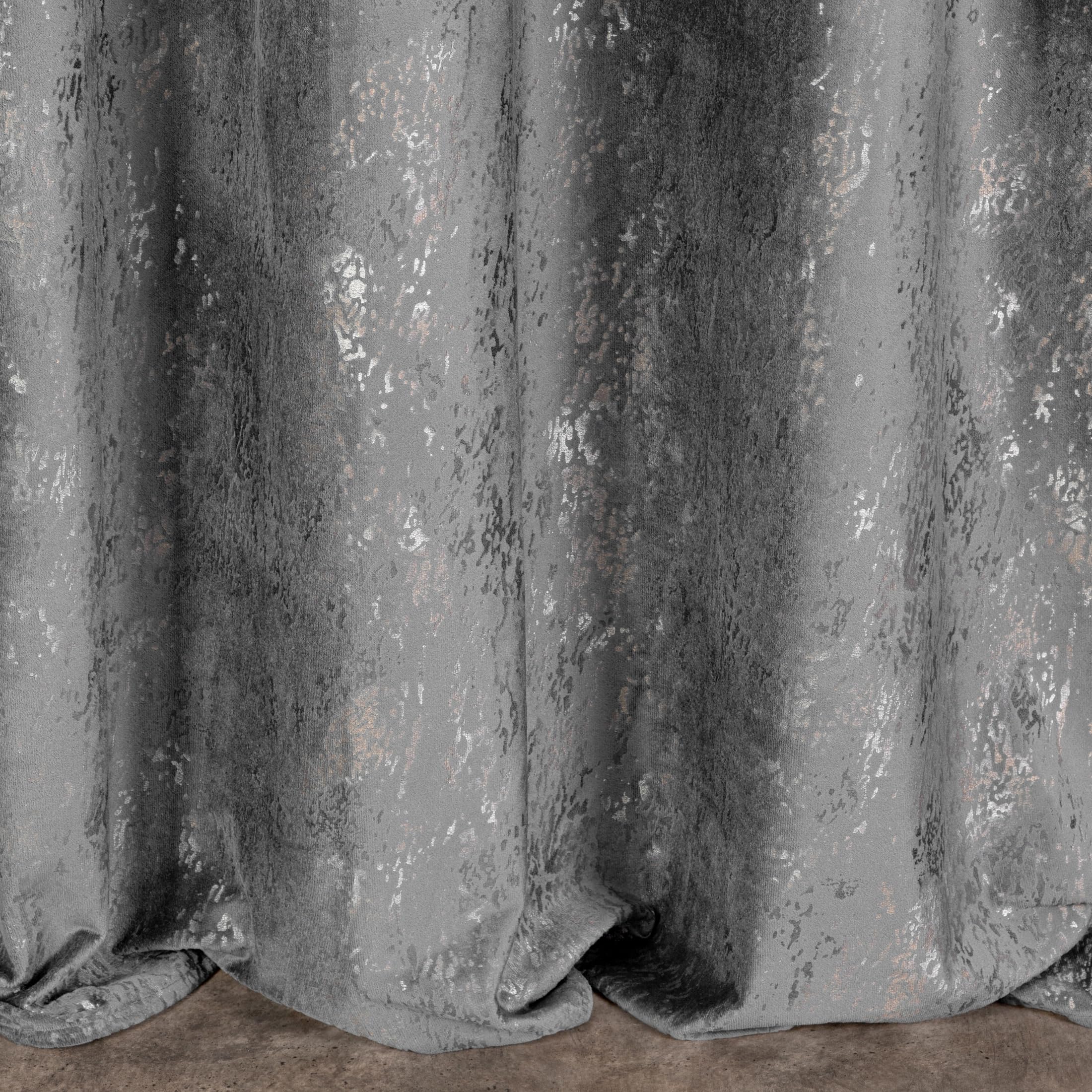 Eurofirany MIRELA Velvet Curtain, Velvet Curtain with Ruffle Tape, 1 Piece, Golden Pattern, Blackout, Glamour - Image 4