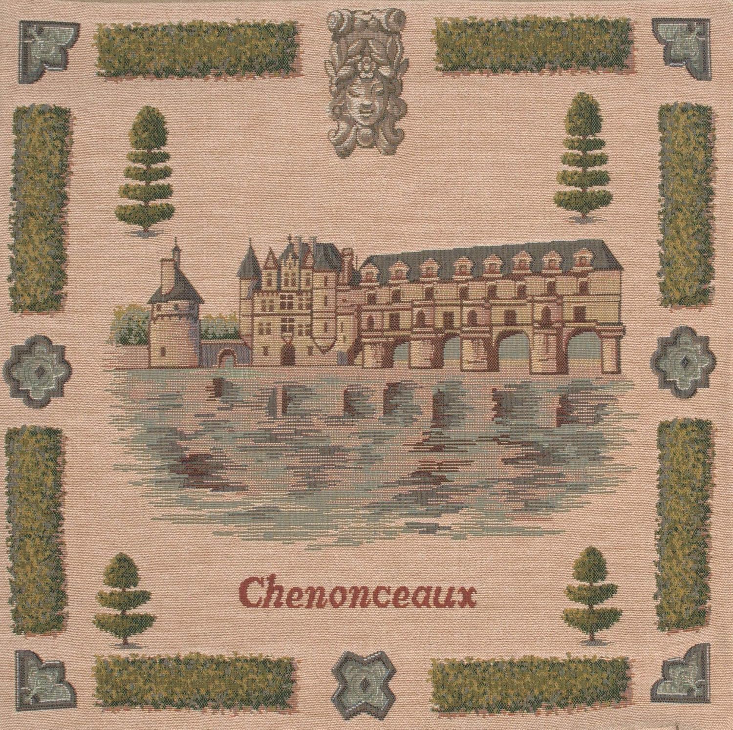 Chenonceaux I French Tapestry Cushion - 19 in. x 19 in. Cotton by Charlotte Home Furnishings