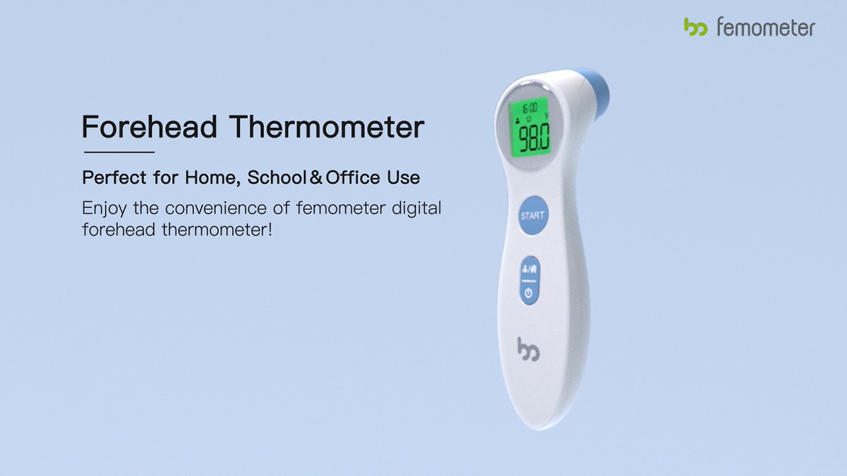 Femometer Digital Thermometer for Adults and Kids, 2in1 mode