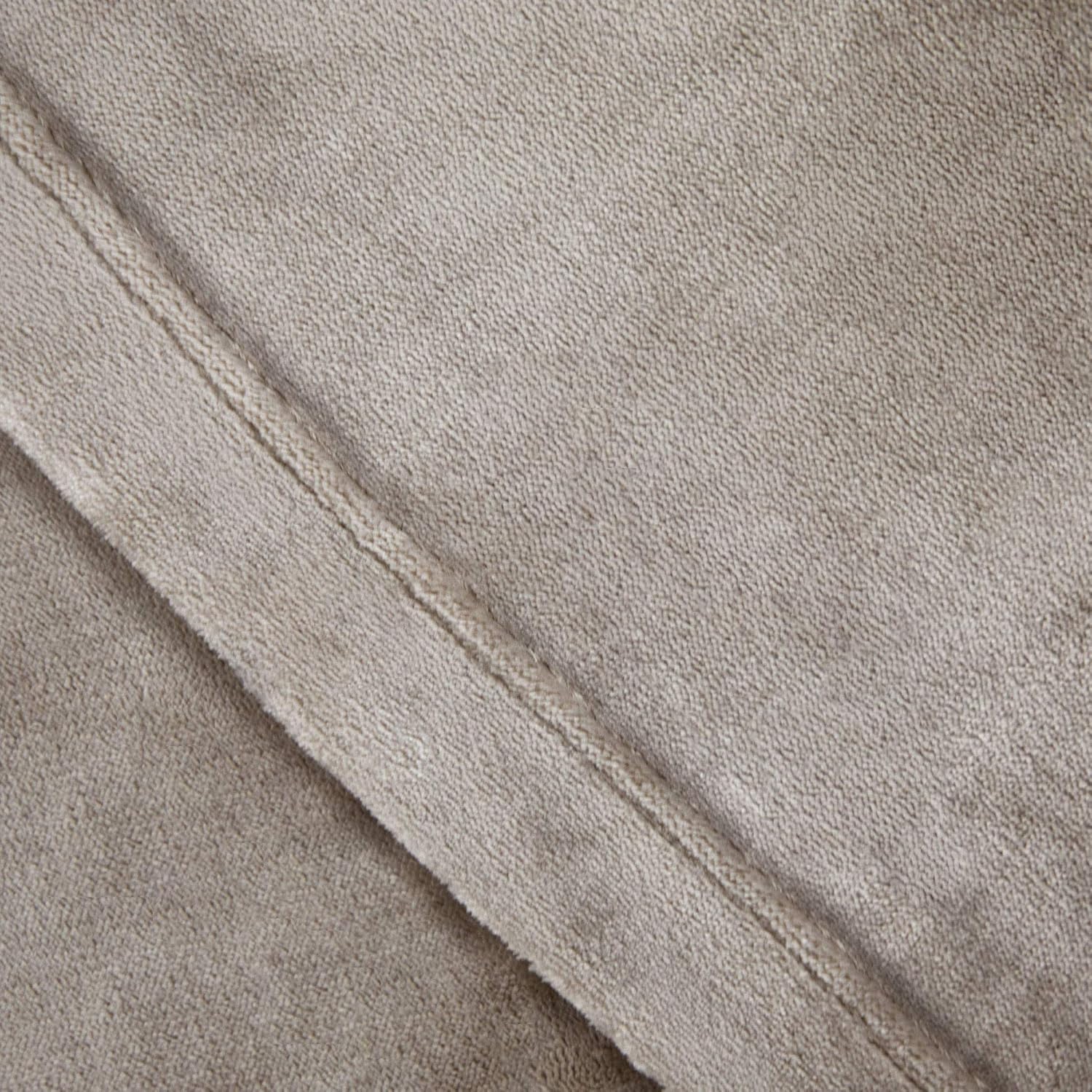 Comfort Collection Velvet Plush Sheet Set, Twin, Taupe