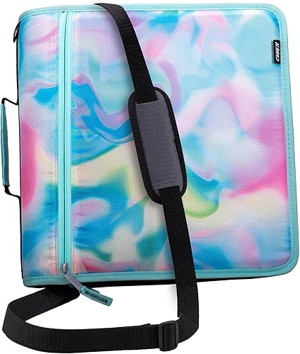 Miniatura 1 de Case-it The Mighty Zip Tab - Carpeta con cremallera  Juntas tóricas de 3 pulgadas  Carpeta de archivos expandible de 5 colores  Bolsillo acolchado