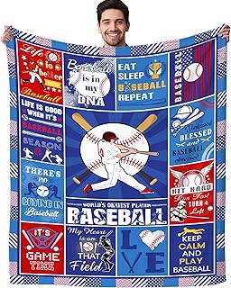 Baseball Blanket Ultra Soft Warm Flannel Throw Blanket Baseball Lover Baseball Team Blankets Gifts for Boys Adults Kids 50