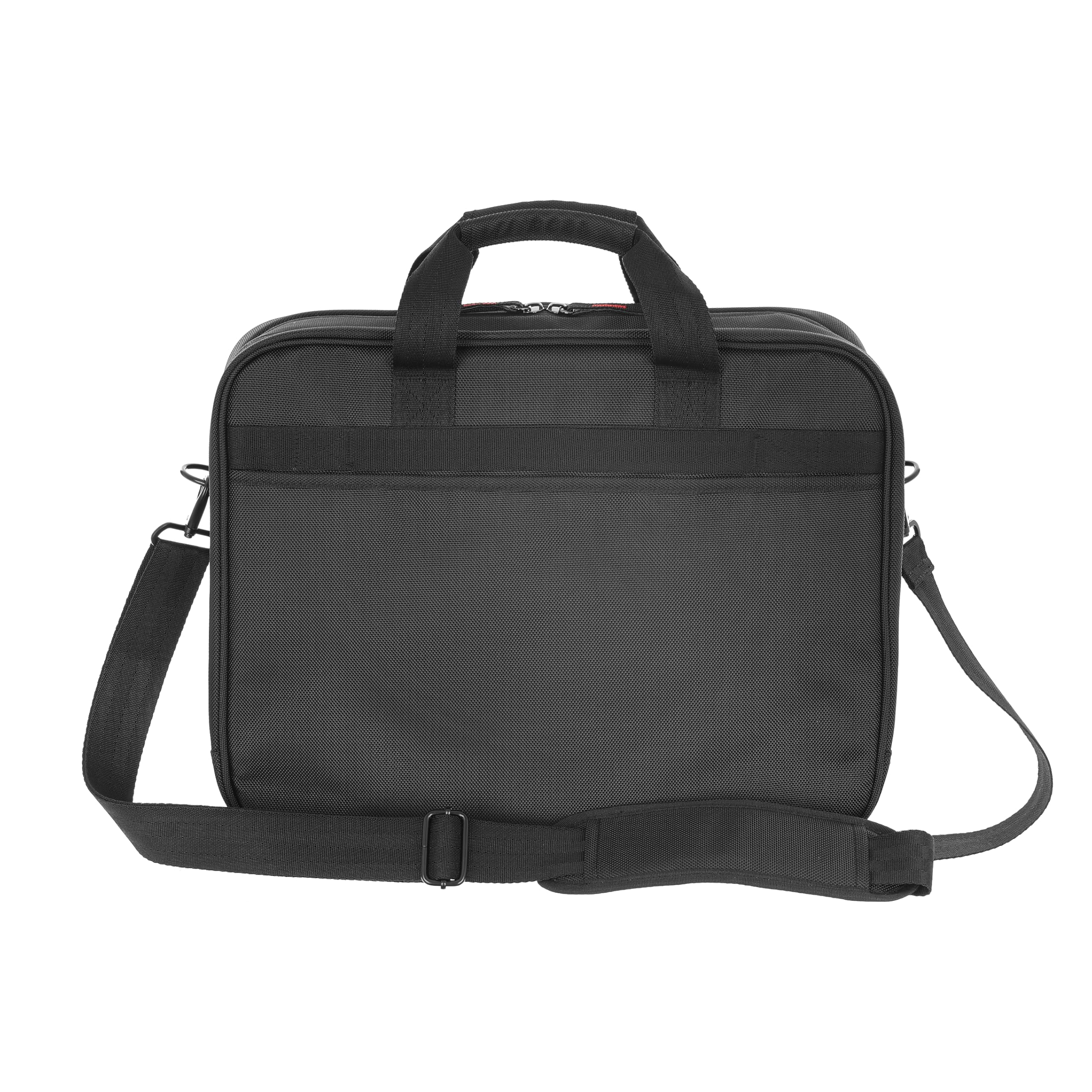 BARRENS Grande borsa per computer portatile da 17,3", 3 scomparti, borsa a tracolla e ventiquattrore, ideale per viaggi, affari e uso quotidiano, Nero , L