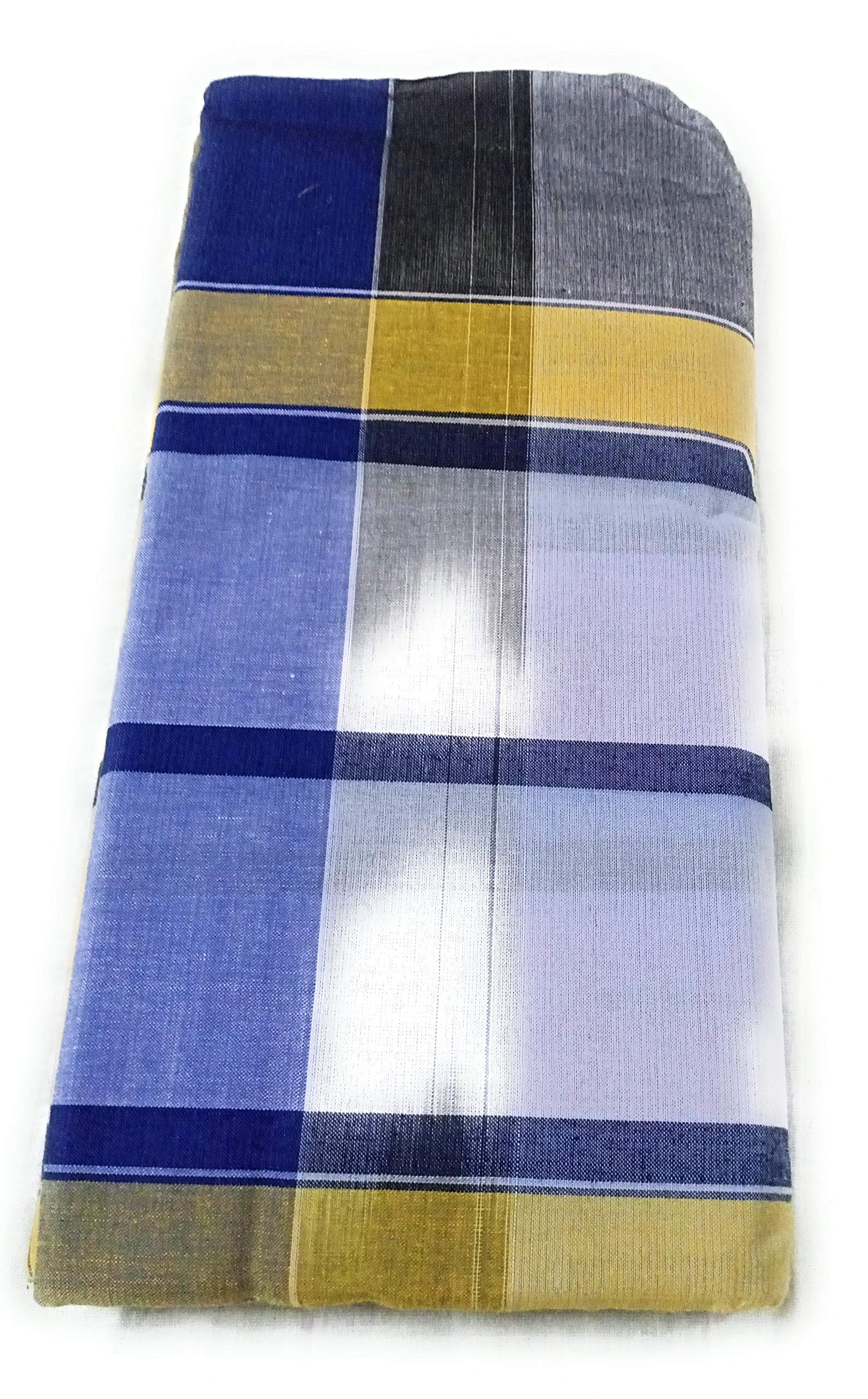 cotton colors Sangu Mark Lungies for Men (Multicolour, Pattern may vary) - Pack of 1_BT190-picture-54
