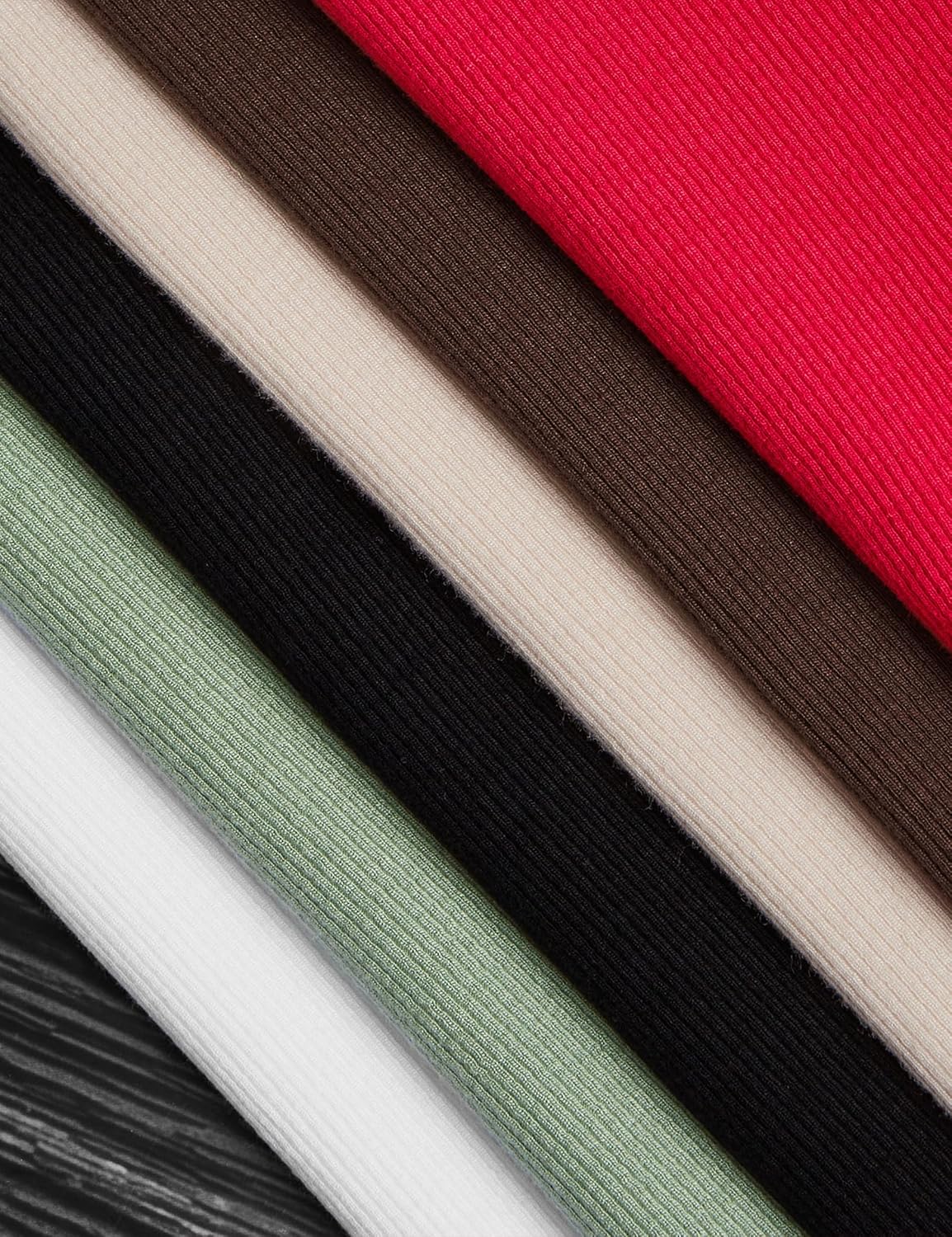 C.O.Z.Y Womens Long Sleeve Shirts Ribbed Crewneck Slim Fit Tops Casual Layering Basic Tee T-Shirt 2025 Fall Outfits - Image 7