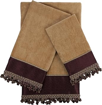 Sherry Kline Altadore Magenta 3-Piece Embellished Towel Set