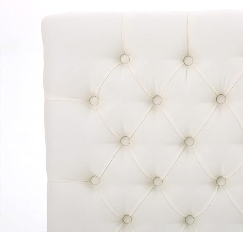 Miniatura 7 de Christopher Knight Home Jezabel - Cabecero totalmente tapizado, QueenMatrimonial, color marfil