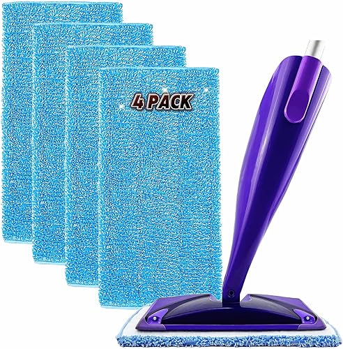HAKFHSD Recambio de mopa húmeda de microfibra Almohadilla de repuesto reutilizable lavable Compatible con trapeadores húmedos Swiffer Wetjet de 10