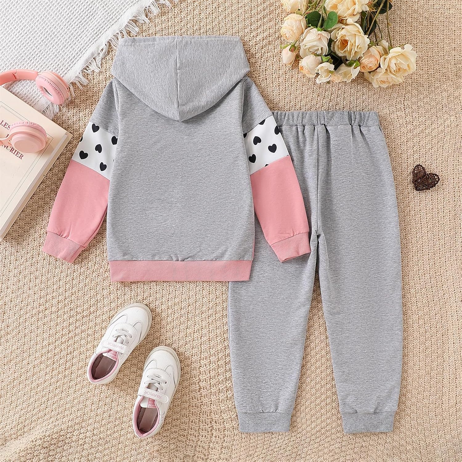 Toddler Kid Girls Clothes Colorblock Hoodie Leopard Print Sweatsuits Top 2PC Fall Outfit Set - Image 6