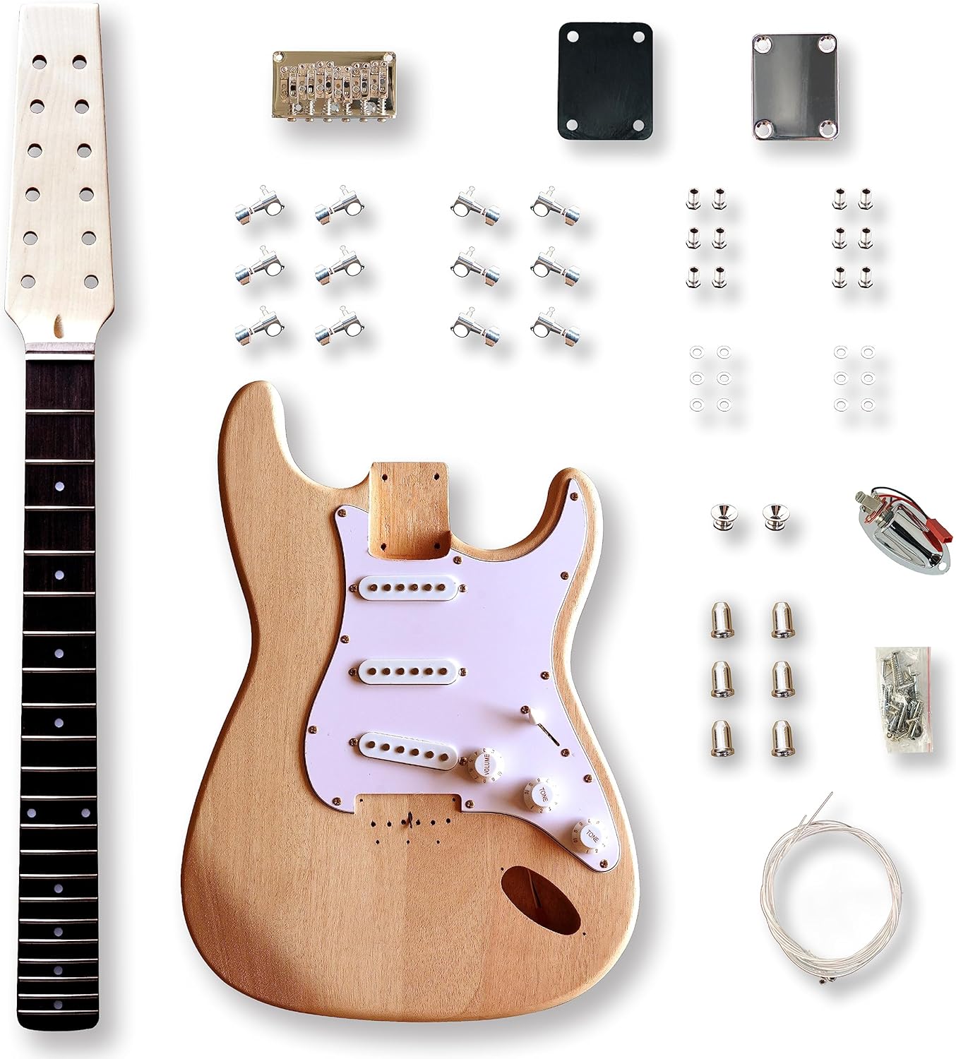 BexGears DIY 12 String ST Style Electric Guitar Kits Mahogany Body