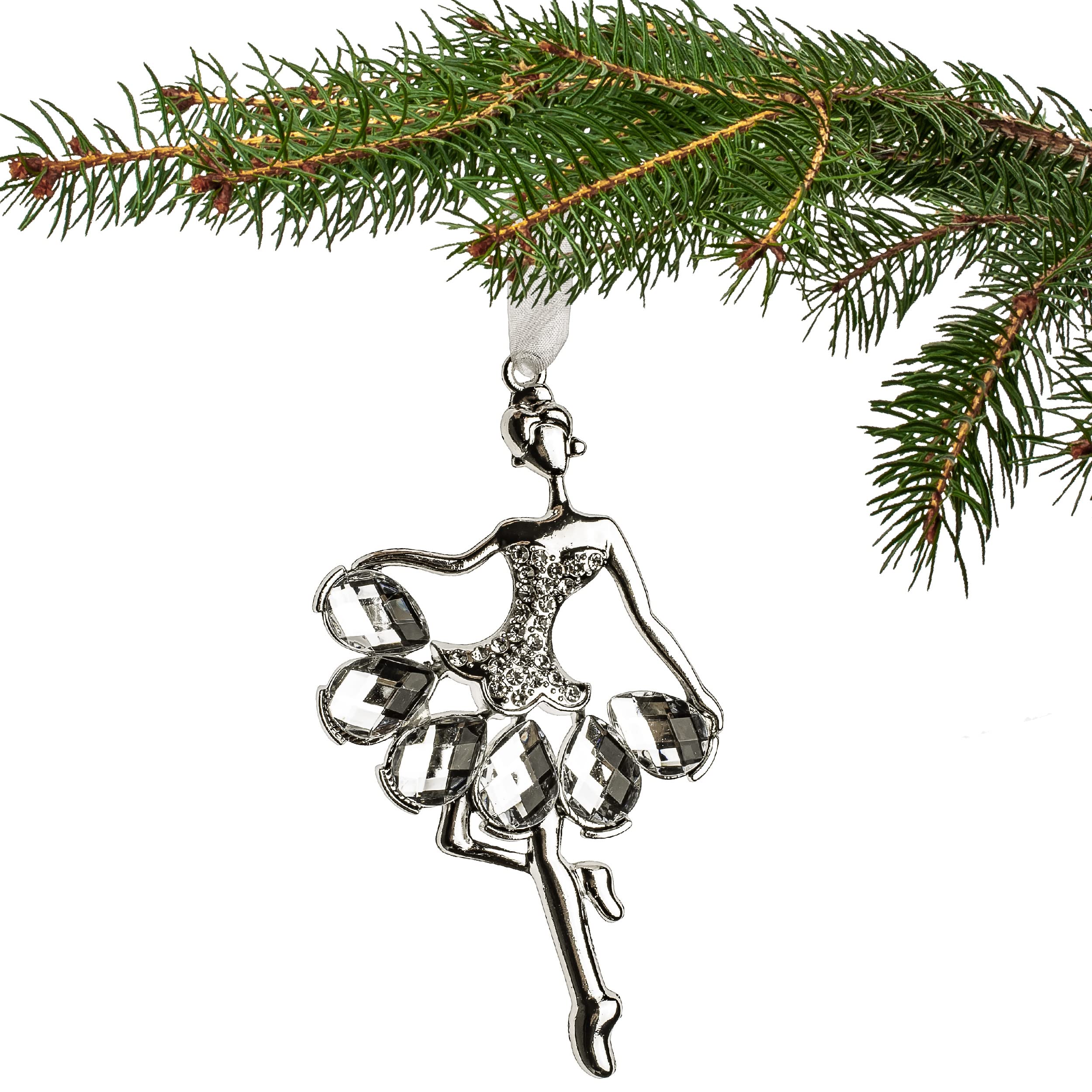 alles-meine.de GmbH Anhänger/Weihnachtsbaumkugel Verschiedene Modelle wählbar 10 Stück Anhänger/Weihnachtsbaumschmuck/Deko Figur Tänzerin/Ballerina inkl. Name -..