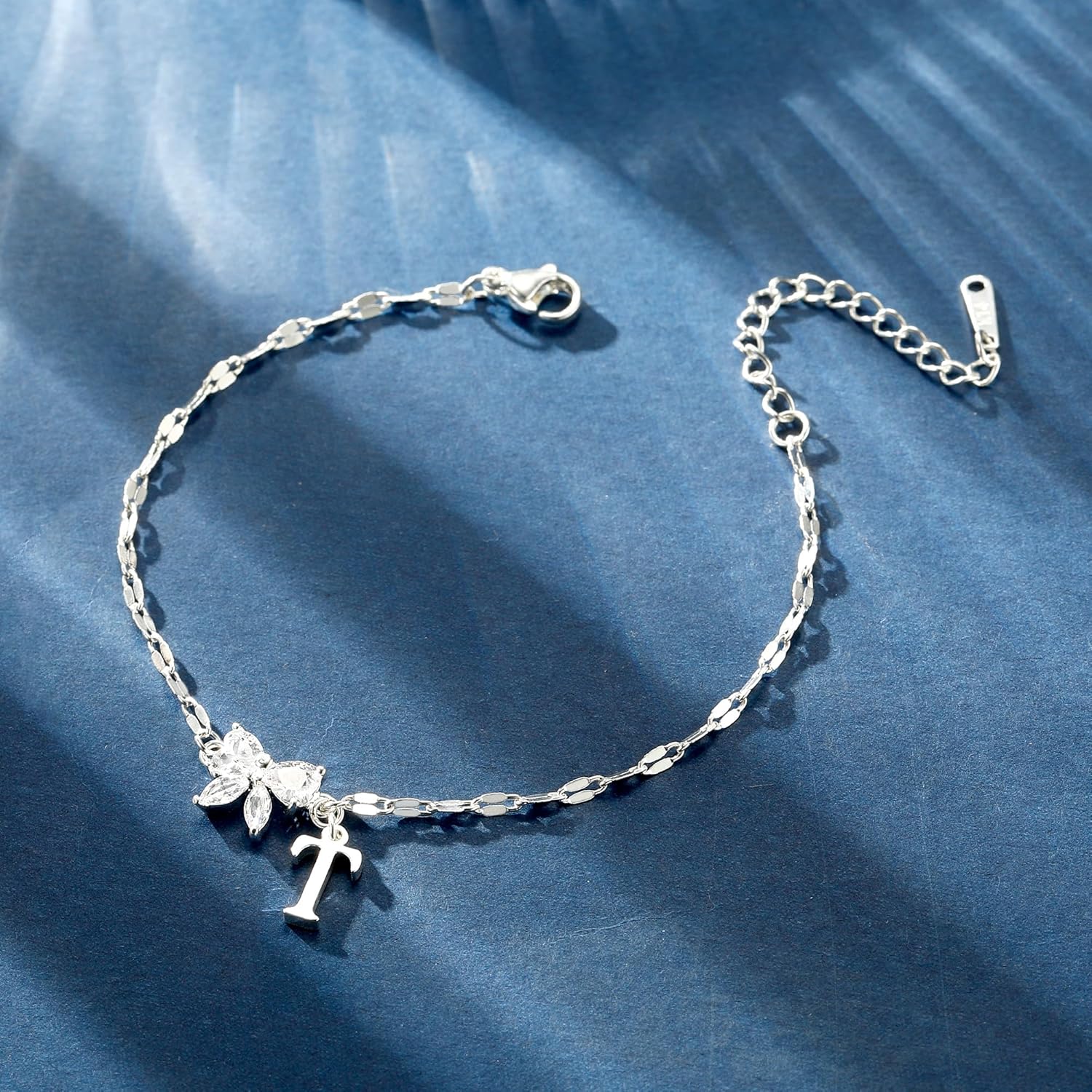 Ritach Valentine Day Gifts 925 Sterling Silver Initial Bracelet for Women Dainty Minimalist Bow Butterfly Bracelet Cute Adjustable Waterproof Jewelry for Women - Image 7