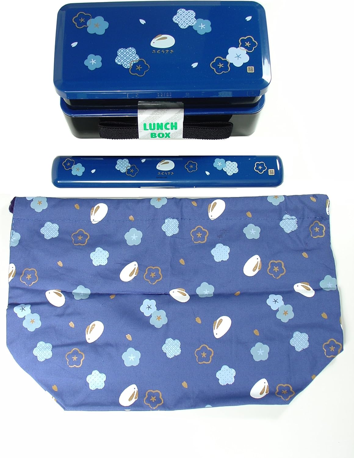 Amazon.com: Japanese Traditional Rabbit Blossom Bento Lunch Box Set ...