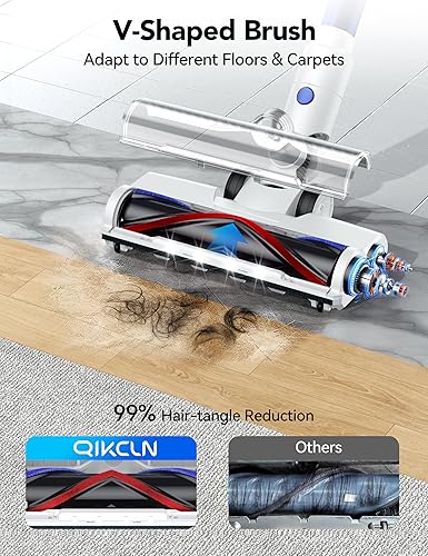 Miniatura 4 de Aspiradora inalámbrica, aspiradora de 23 Kpa con batería recargable, aspiradora doméstica con 40 minutos de tiempo de funcionamiento y 2 velocidades