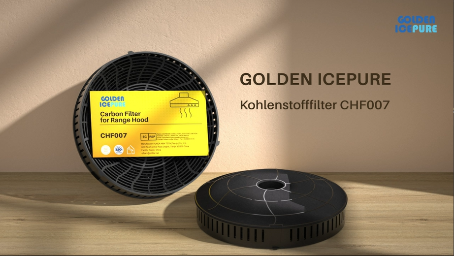 Filtre à Charbon Actif GOLDEN ICEPURE Pour Hotte Dehflex AK01 - 210mm - Lot De 2 - Compatible Multi-Marques