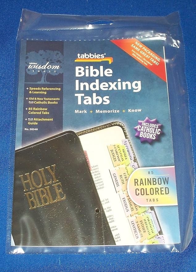 Bible Indexing Tabs 85 Rainbow Bible Tabs for Old and