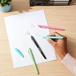 Amazon Basics Felt Stylos de marqueur de pointe, polyvalent pour l'écriture, le dessin et le journaling, noir, 24-Pack
