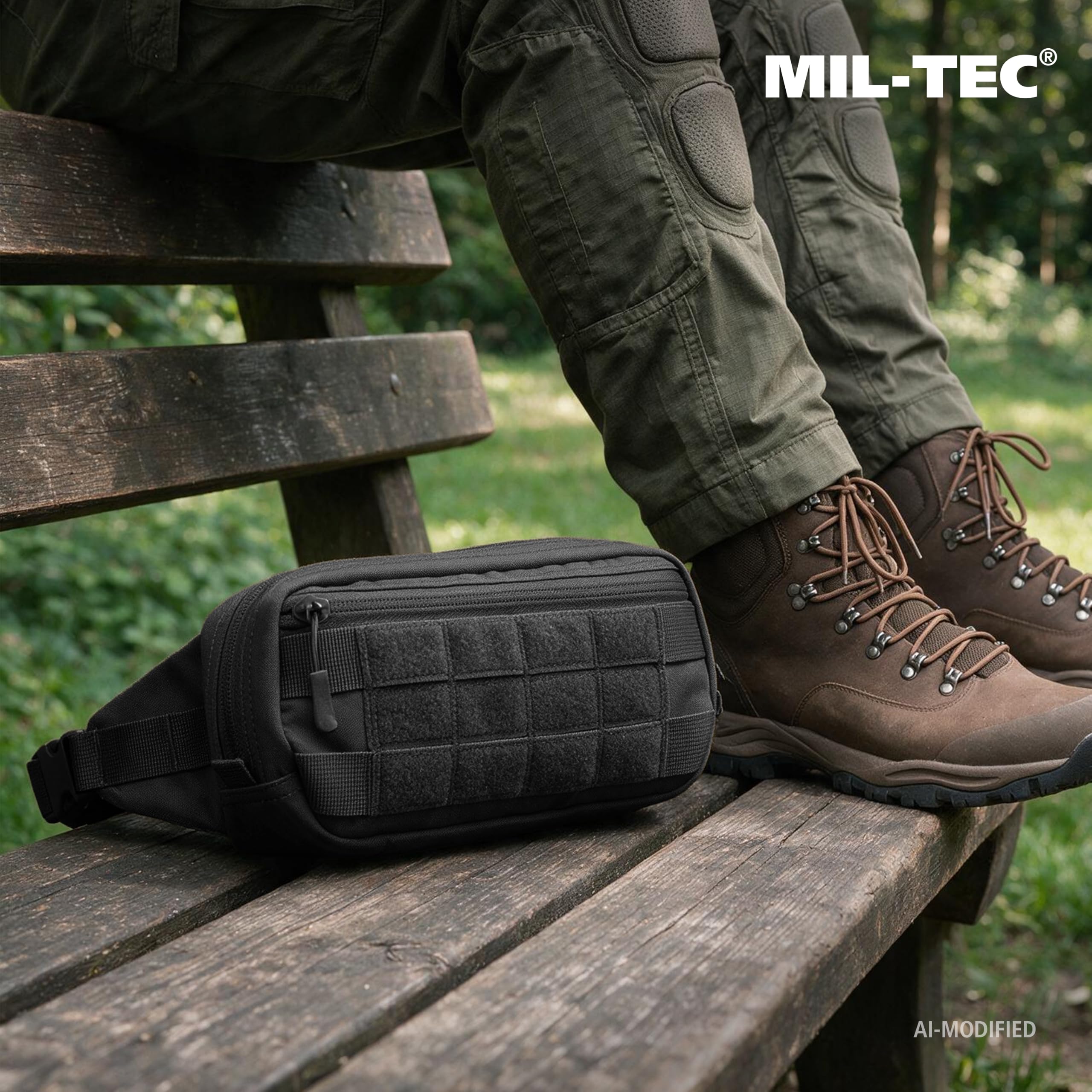 Mil-Tec Męska torba na pasek, czarna, rozmiar uniwersalny