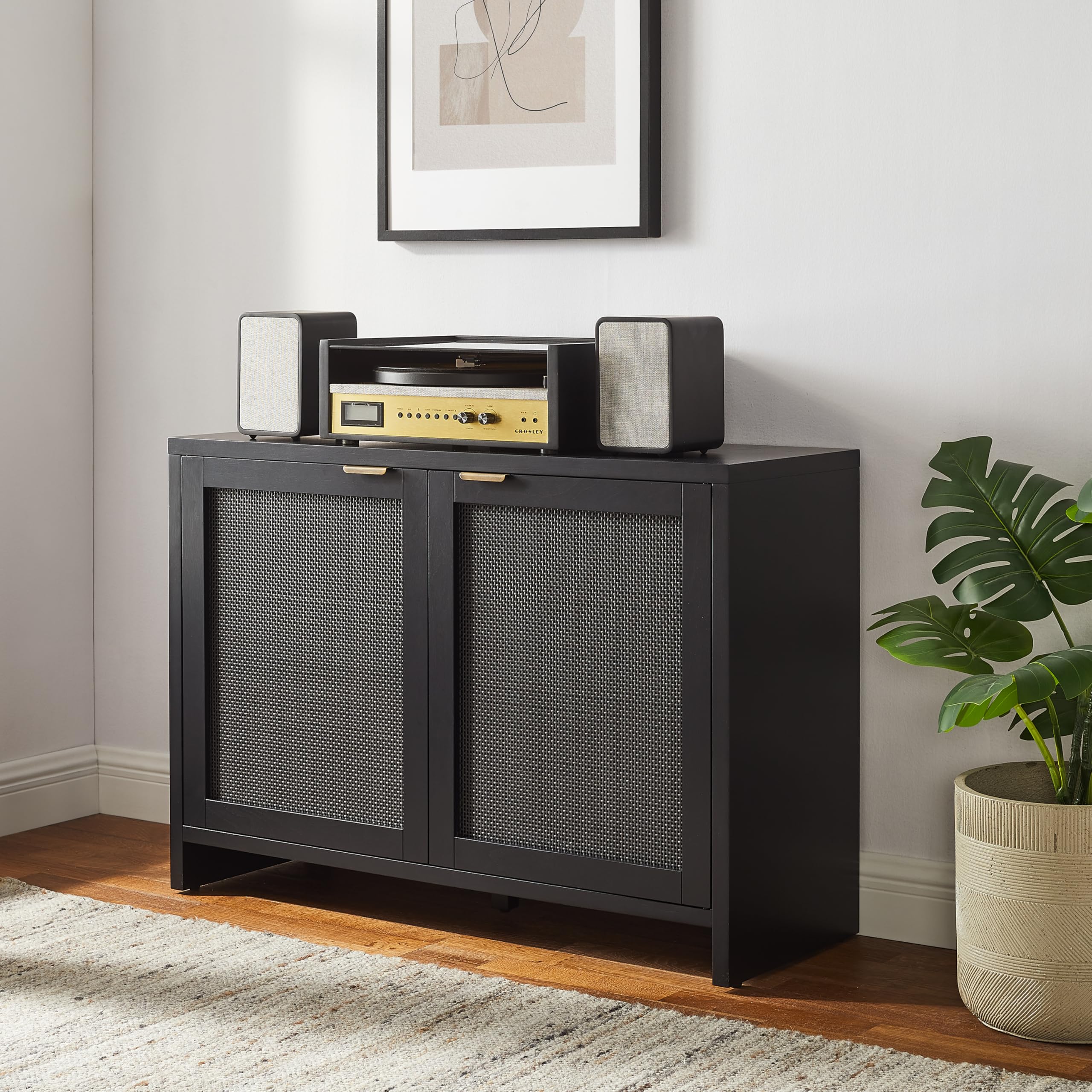 Amazon.com: Crosley Furniture Kenji Media Console, Record Player