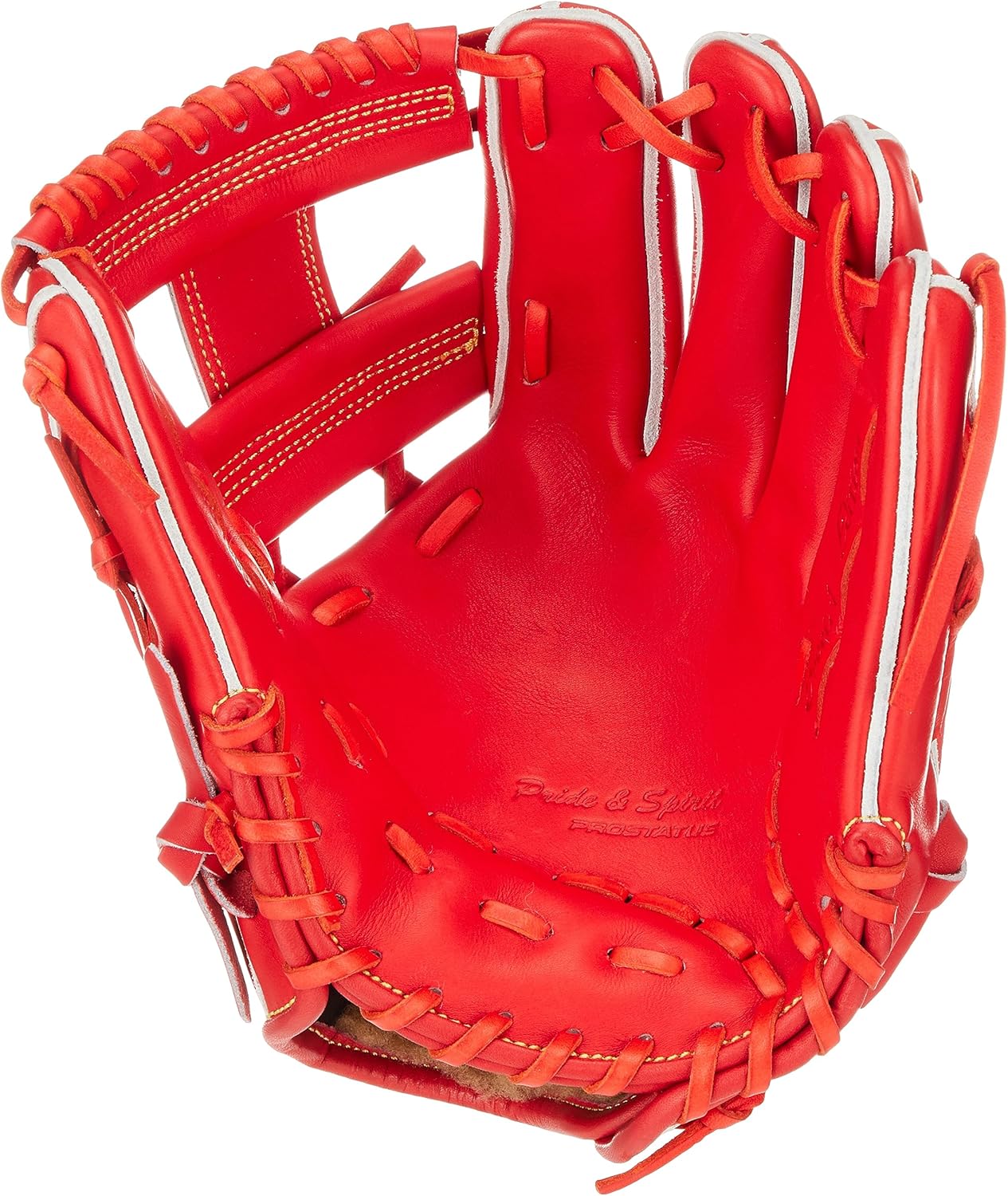 ZETT BPROG760S Hard Baseball Glove Pro Status, for Second Short, Kenta Imamiya Player Type, Right Throw, Deep Orange