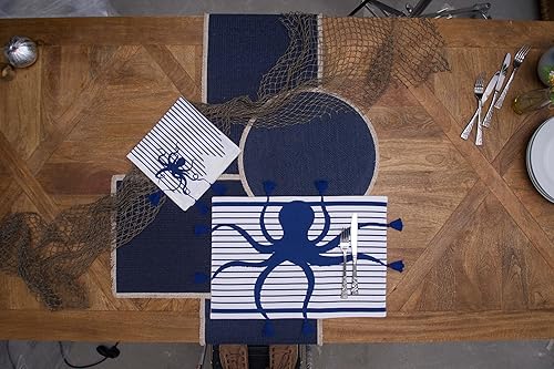 Miniatura 3 de C&F Home Mantel individual Indigo Octopus Azul