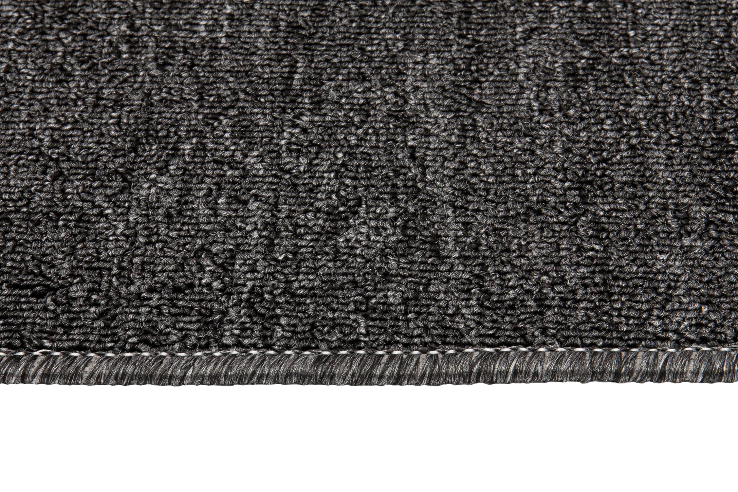 TAPISO Nizza Teppich Anthrazit Einfarbig Melange Anti Rutsch Loop-Teppich Waschbar Wohnzimmer Schlafzimmer Büro Pflegeleicht ÖKO-TEX 160 x 220 cm