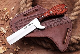 Handmade 1095 steel Bull cutter knife, cowboy knives with pancake leather sheath classic style knife, gift for men (STELL OG) - SUSA KNIVES