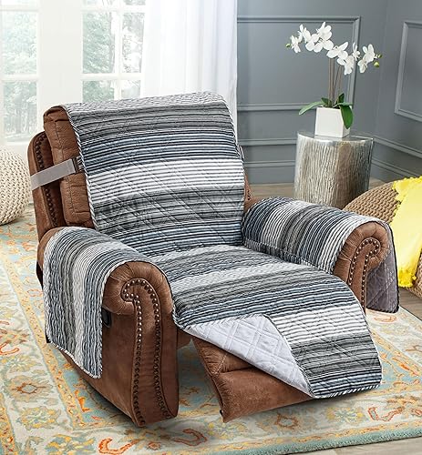 Miniatura 43 de Brilliant Sunshine Funda para Sofá de Retazos con Flores de Durazno y Olivo, Funda Acolchada para Sofá Grande, Ancho de Asiento de 70", Protector de