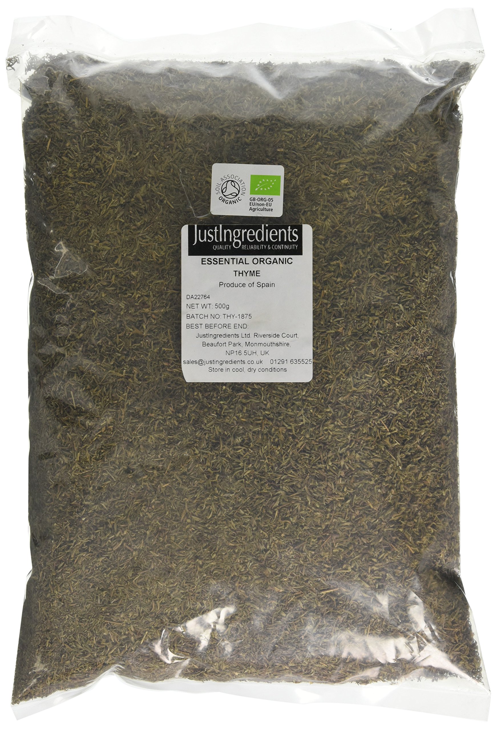 JustIngredients Essentials Organic Thyme, 500 g