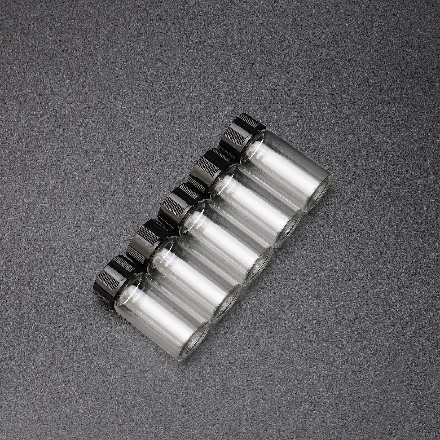 Clear Glass Vials Empty Vials Bottles Screwcap Liquid Sampling Sample Glass Bottles for Cosmetic Dispense Capacity (10pcs 5ml)