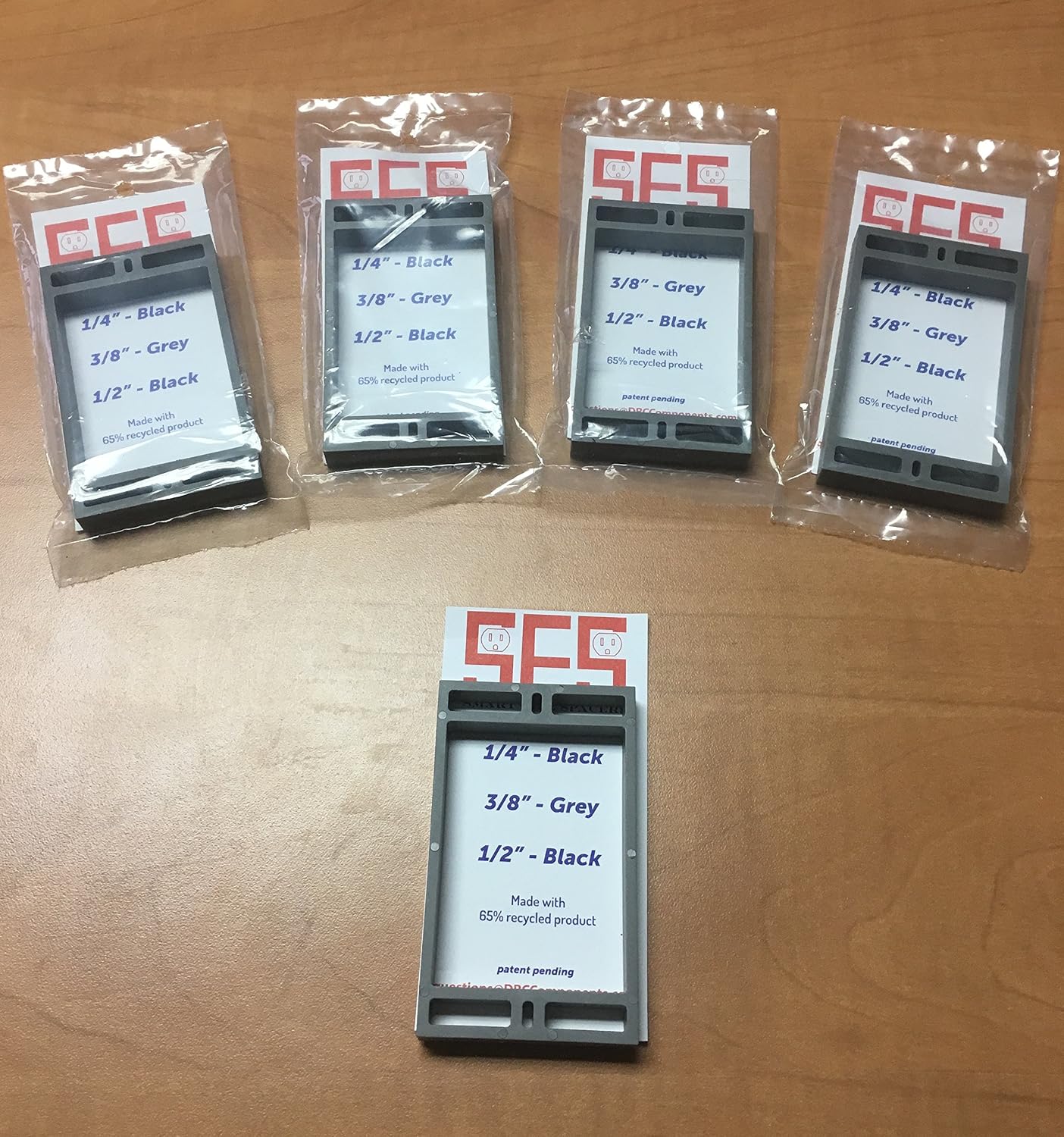Electrical Box Spacers Single Gang 3/8 inch 5 pack