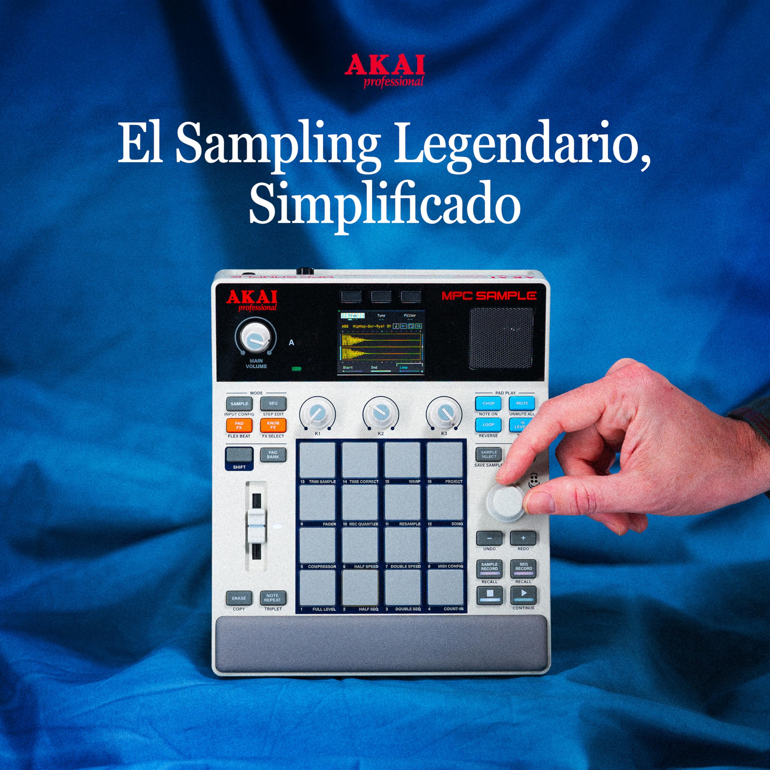 Akai Professional MPC Sample Sampler, Secuenciador y Procesador de Efectos Portátil Standalone con Batería Recargable, USB-C, Altavoz Integrado y Micrófono