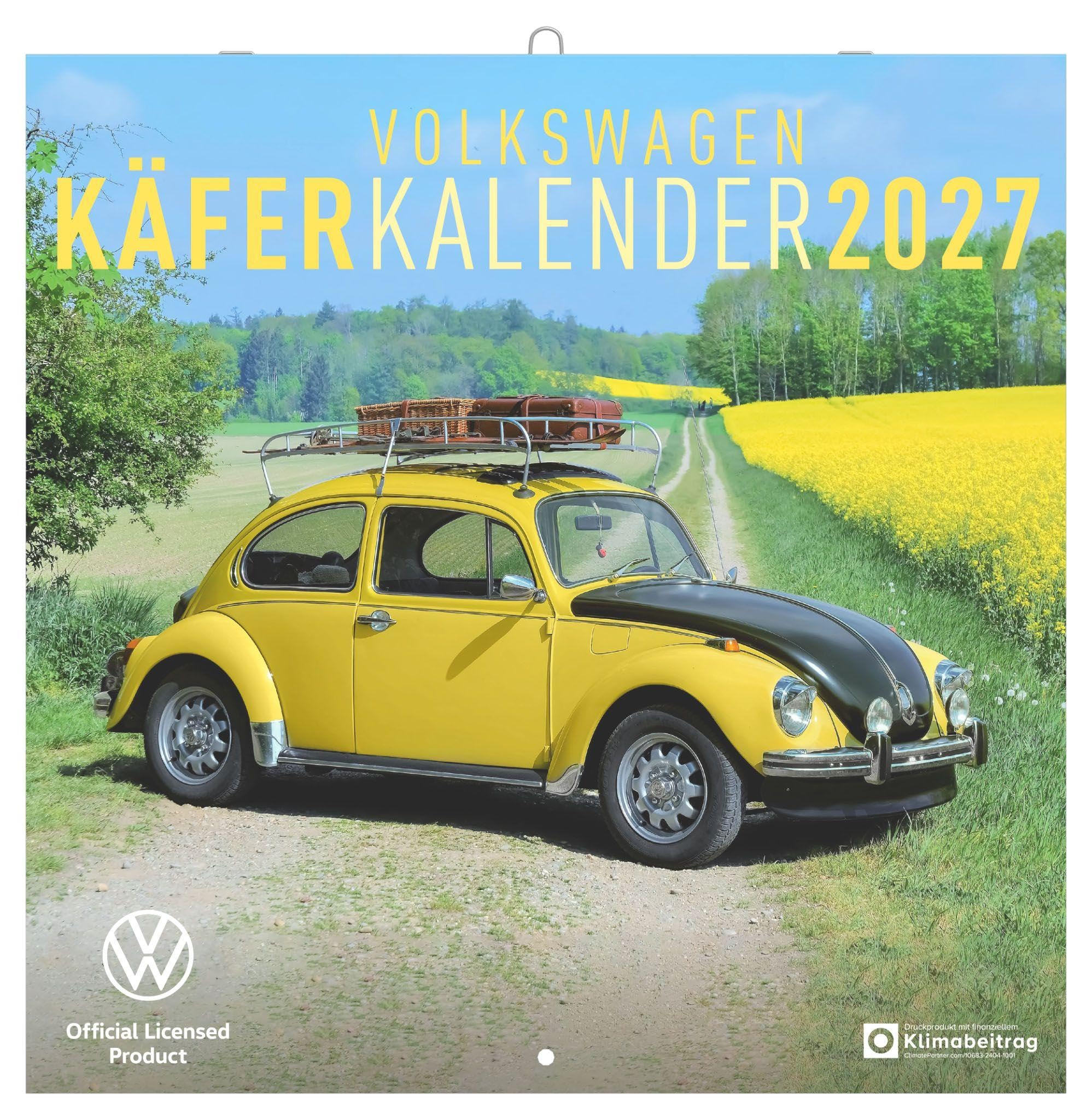 VW Käferkalender 2027: Wandkalender 30x30 cm (30x60 cm geöffnet) mit 12 Fotografien ikonischer VW Käfer-Modelle und Notizkalendarium