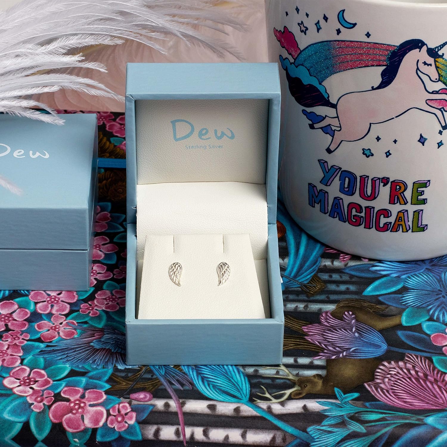 Earrings Dew Sterling Silver Dainty Wings Stud Earrings 48108hp [parallel import goods]