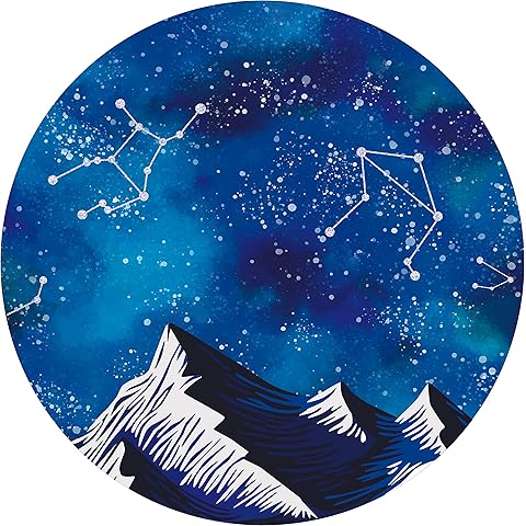 Astrological Patterns Libra and Virgo Decor Mountains and Stars Wall Decal Sticker | 20