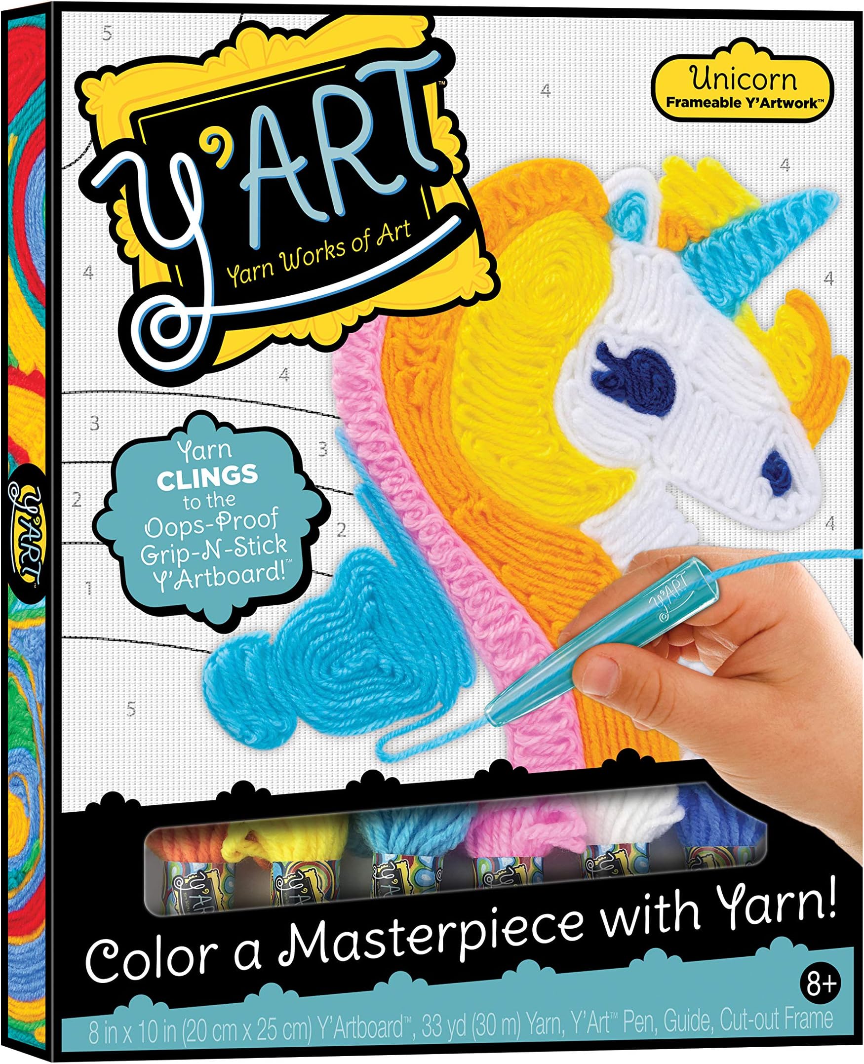 Y'Art Unicorn — Yarn Works of Art — Mess-Free Artistic Craft Activity — Ages 8+