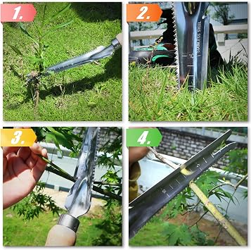 Betus Manual Hand Weeder - Multi Use Gardening Trowels for Easy Weed Puller, Digging, Cutting, Gauging, Transplanting, Rust-Proof and Anti-Scratch Garden Hand Shovel Weed Tool for Yard Lawn and Farm