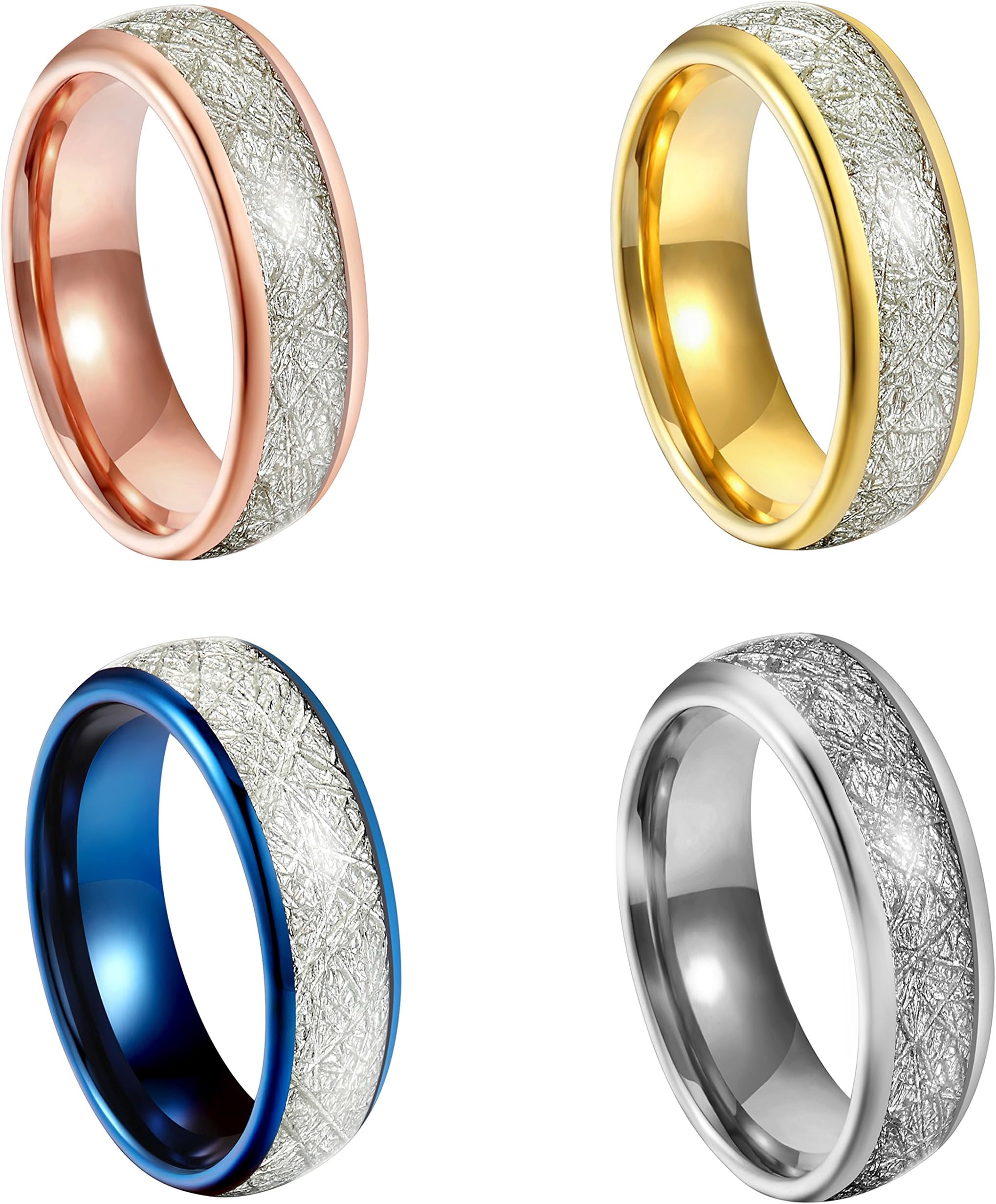 6mm Tungsten Carbide Wedding Band Ring for Mens Women Engagement Ring Comfort Fit (Rose Gold, 13)