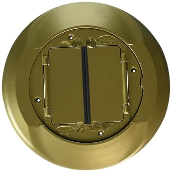 Hubbell Wiring Systems S1CFCBRS Brass Finish System One Universal Carpet Cover, 8" Diameter