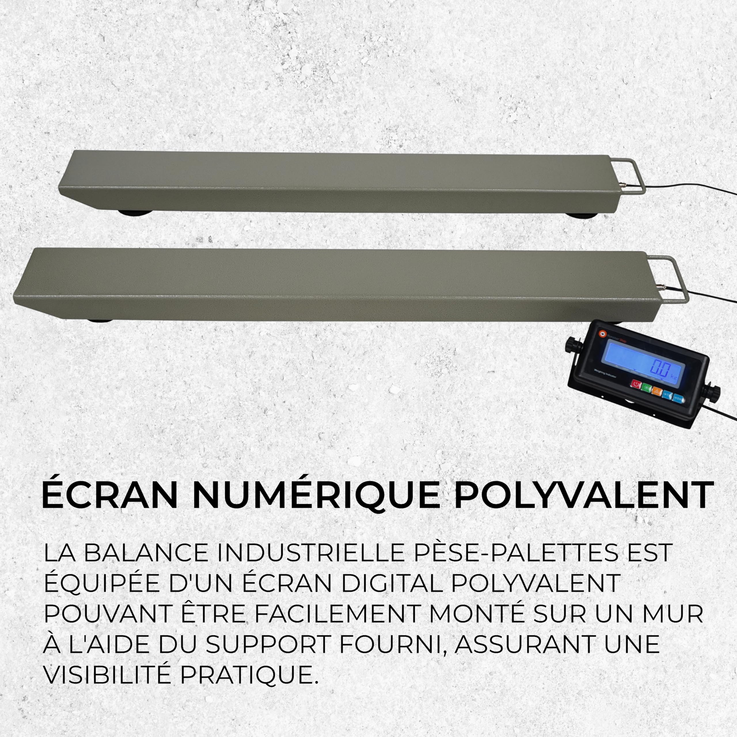 T-Mech Balance de Pesage Industrielle pour Palettes, Barres Peseuses de 120cm x 12cm x 6cm