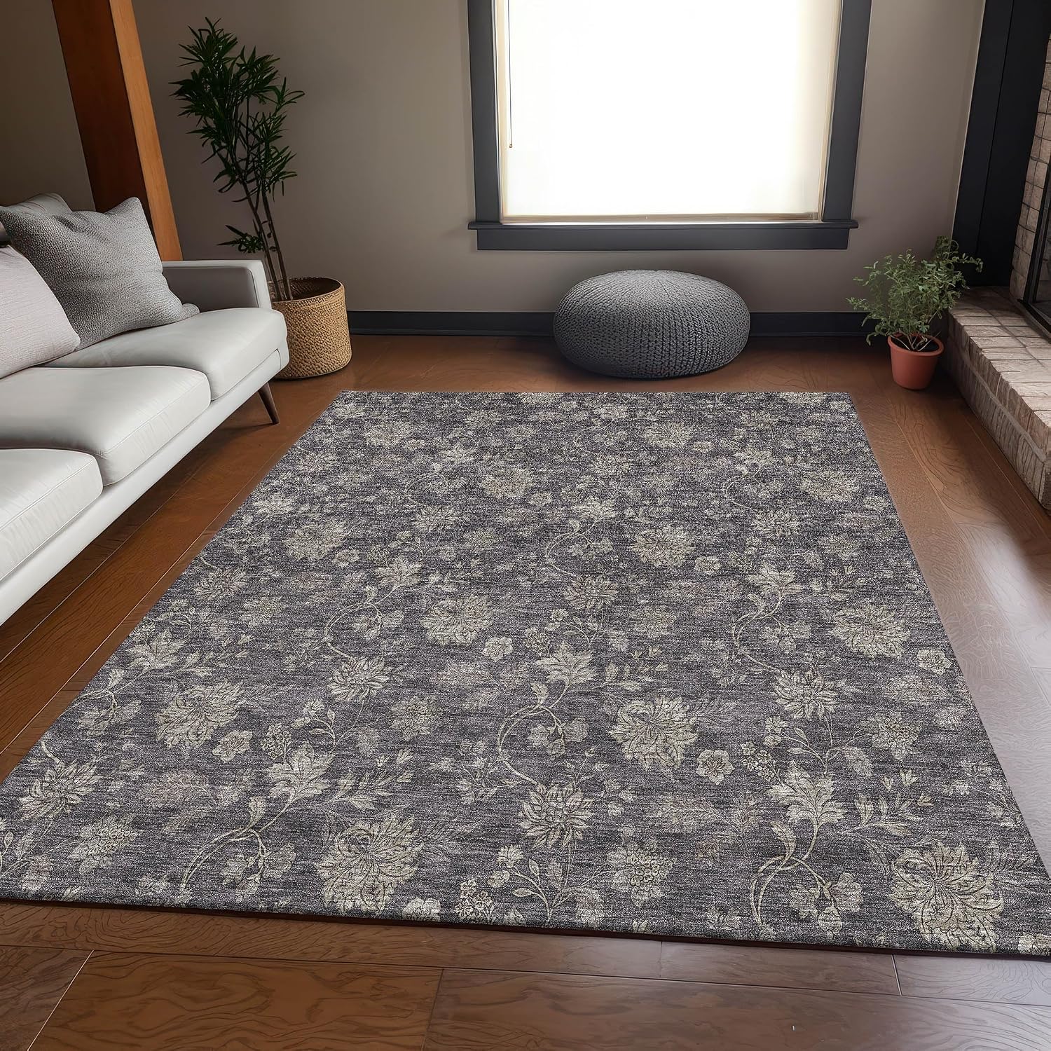 Addison Rugs Mayfield AMF680 Plum 10' x 14' Indoor Premium Machine Washable Rug, Silky Soft, Easy Clean, Non Shedding, Bedroom, Living Room, Dining Room, Kitchen, Patio Rug
