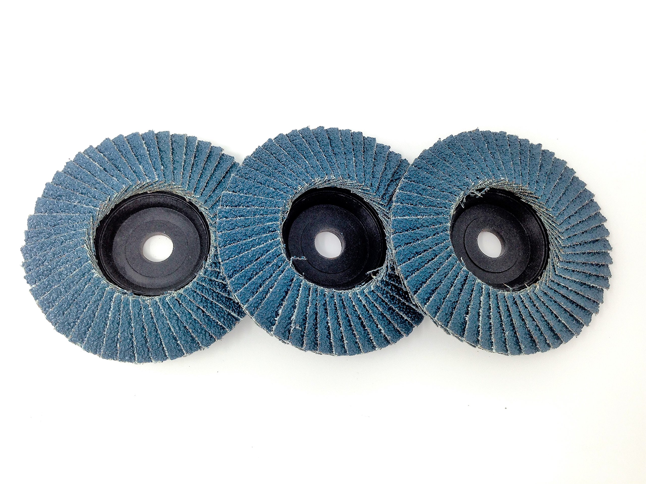 Set 3 Dischi Lamellari Grana 40 Per Smerigliatrici Bosch E W&uuml;rth - Per Acciaio E Legno