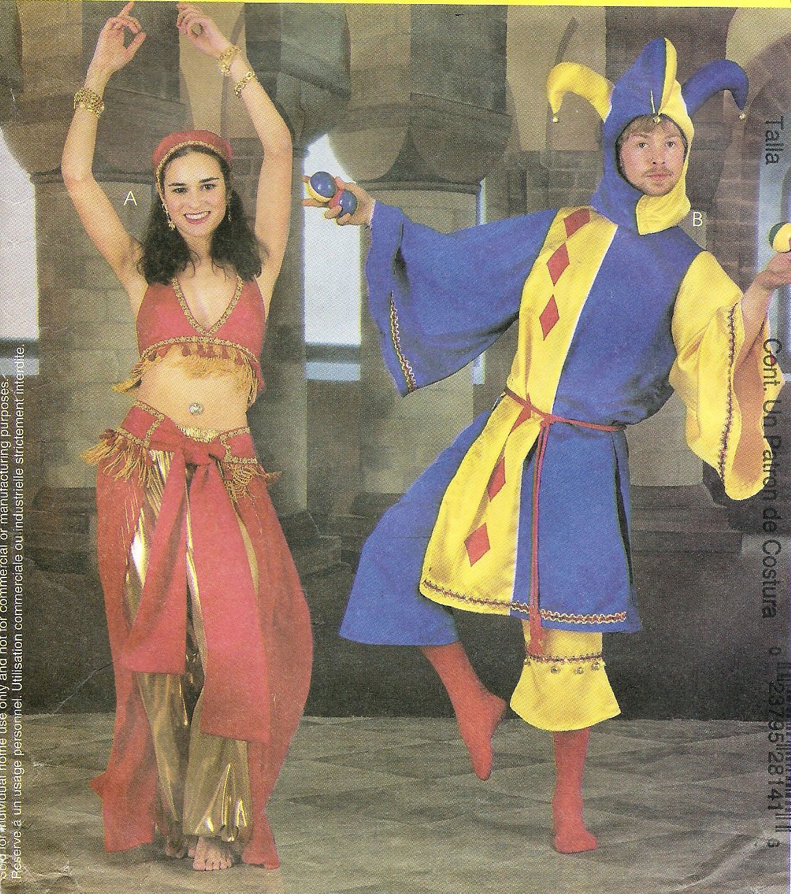 Belly dancer costume pattern