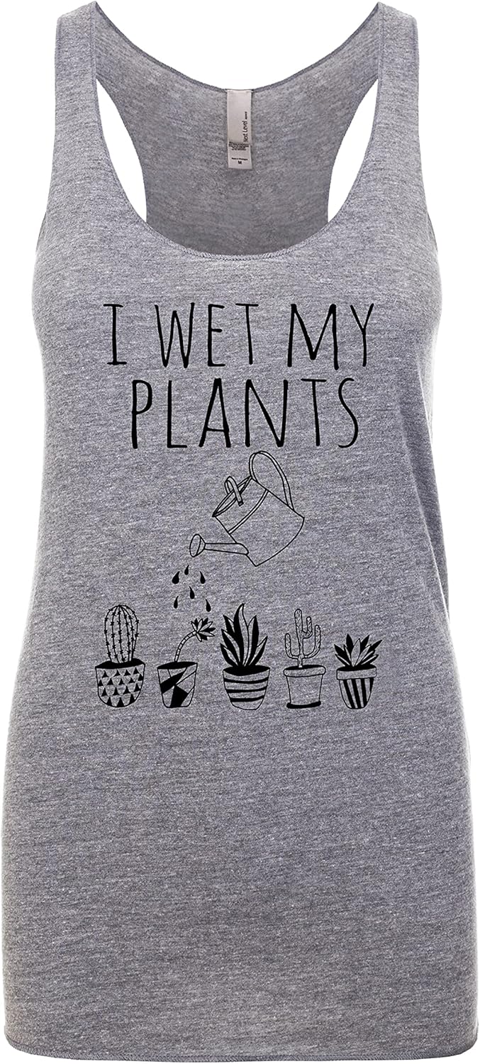 Women's Graphic Racerback Tank Top, Gift for Her, Shirts with Sayings, Yoga Tee, Plants
