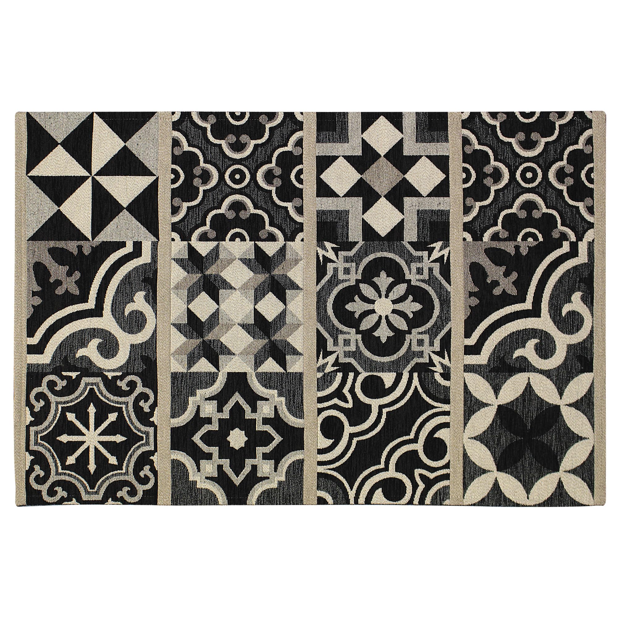 Tappeto Cucina Moderno 57x190 Cm Fantasia Piastrelle Antiscivolo Passatoia Ingresso Grigio - 10