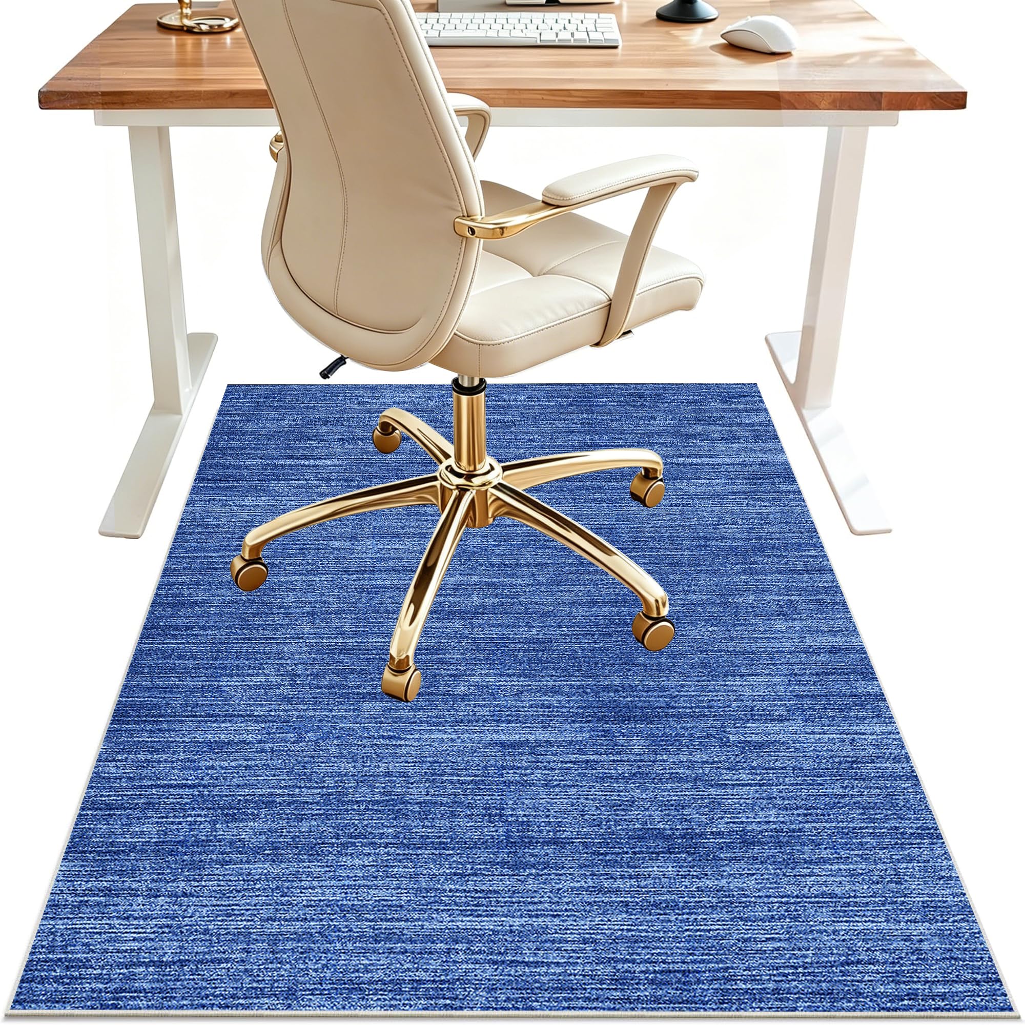 Tapis Chaise de Bureau, Tapis de Chaise Gaming 200 x 280 cm Bleu