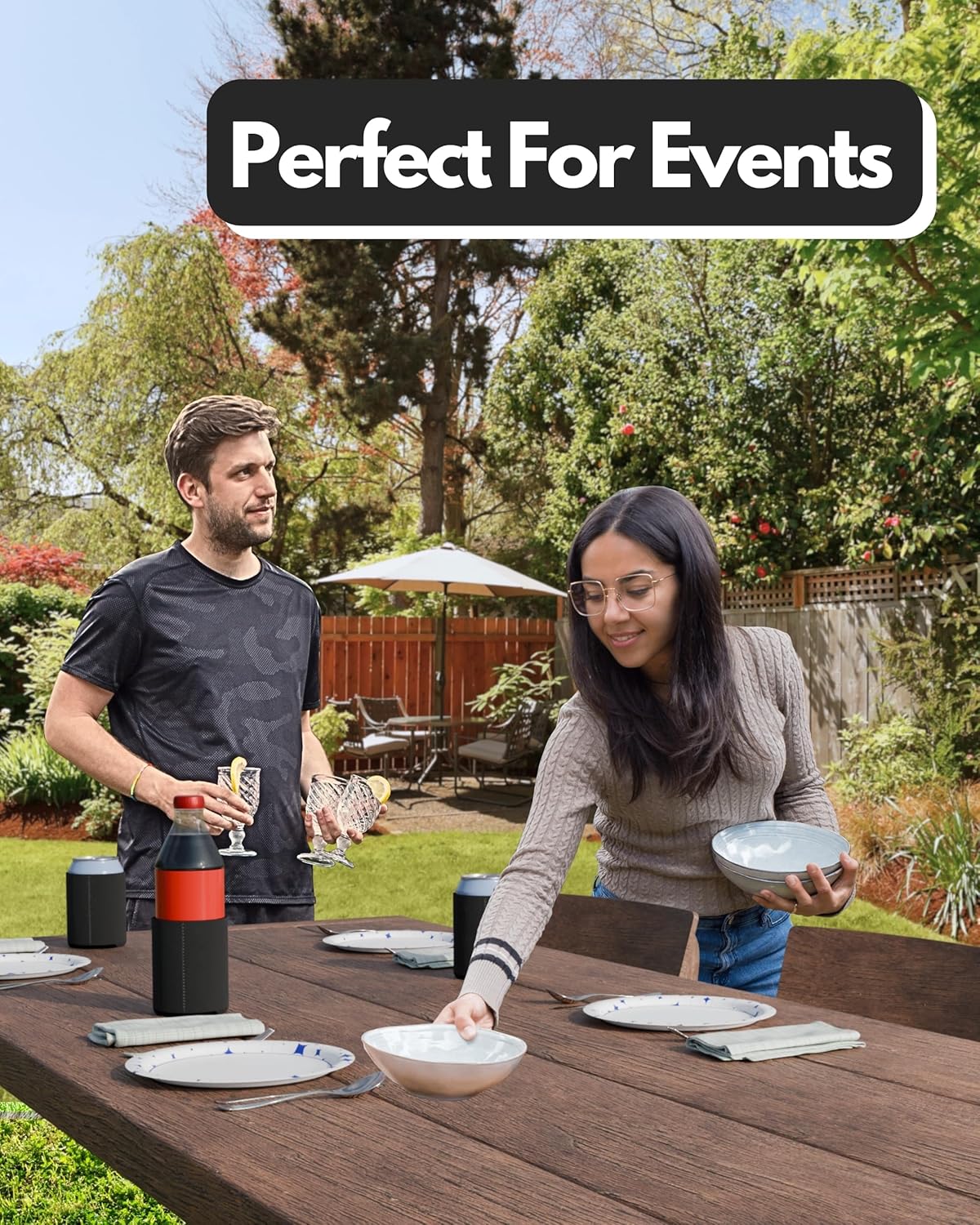 PartyPrints 25 Pack Black Blank Neoprene Can Cooler Sleeves, Customizable Bulk Neoprene Drink Sleeve, Extra-Thick Collapsible Drink Insulator, Beer Can Coolers - Image 7