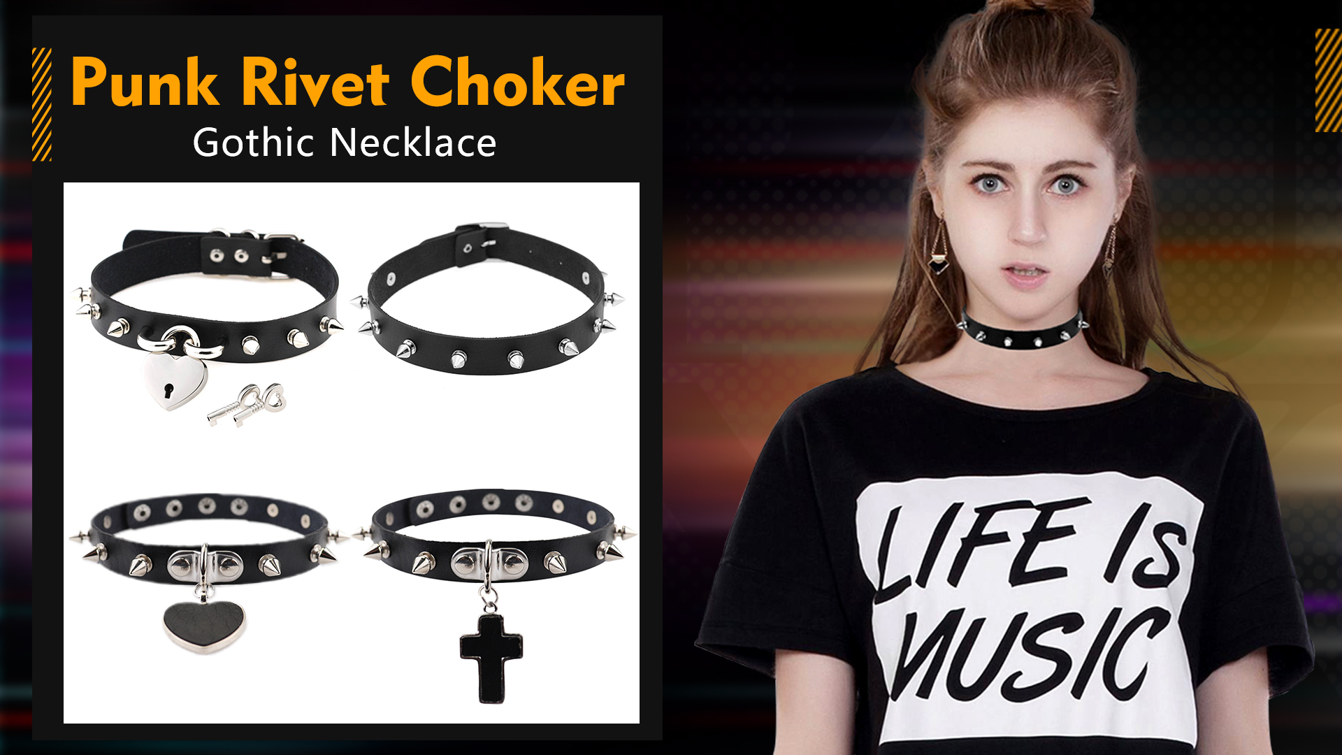Rosen Kreuz】RK RIVET CHOKER レザーチョーカー Rosen Kreuz】guilty 