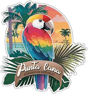 Punta Cana Dominican Republic 2-Inch Fridge Magnet Parrot Design