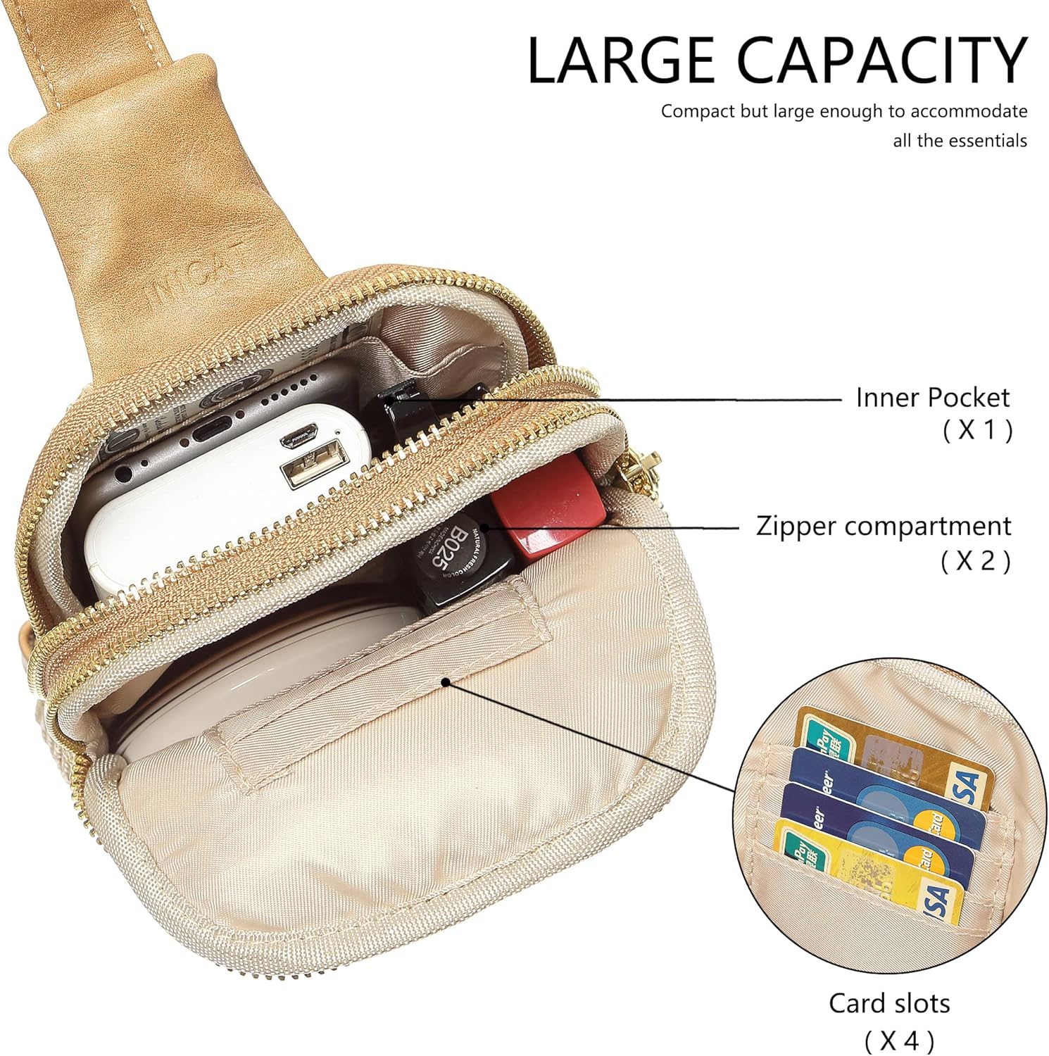 INICAT Small Faux Straw Crossbody Bag for Women, Lightweight Summer Beach Sling Purse for Everyday Errands and Casual Outings - Image 4